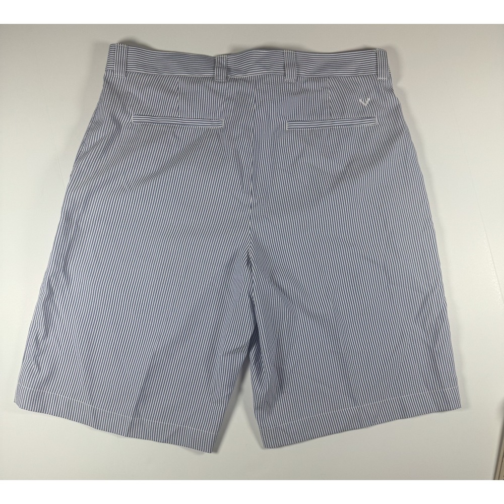 Callaway Shorts Mens 36 Blue White Striped‎ Golf Performance Lightweight Classic - Picture 2 of 8
